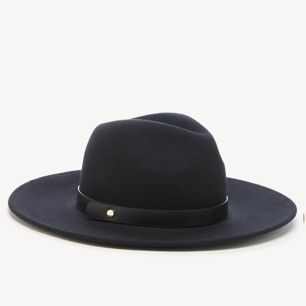 Sole Society Black Wool Structured Hat - Picture 2 of 10